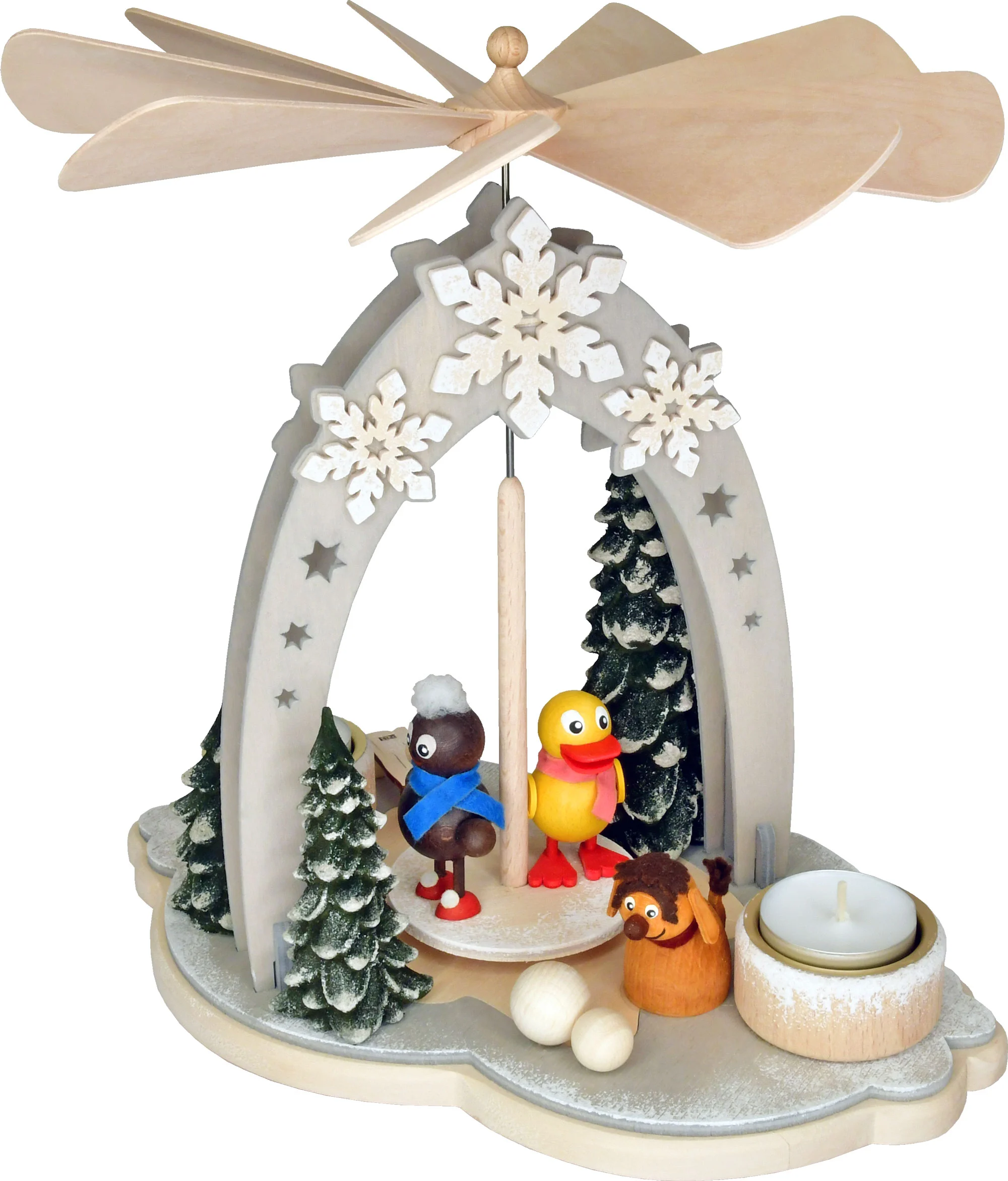 pittiplatsch schnatterinchen moppi tischpyramide handarbeit made in germany