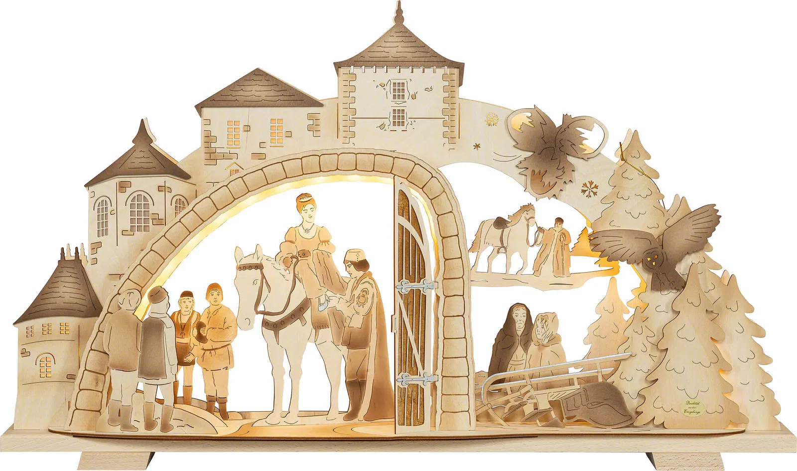 Drei Haselnüsse für Aschenbrödel - Premium-Schwibbogen 70 cm mit LED (Limitierte Edition 2025)