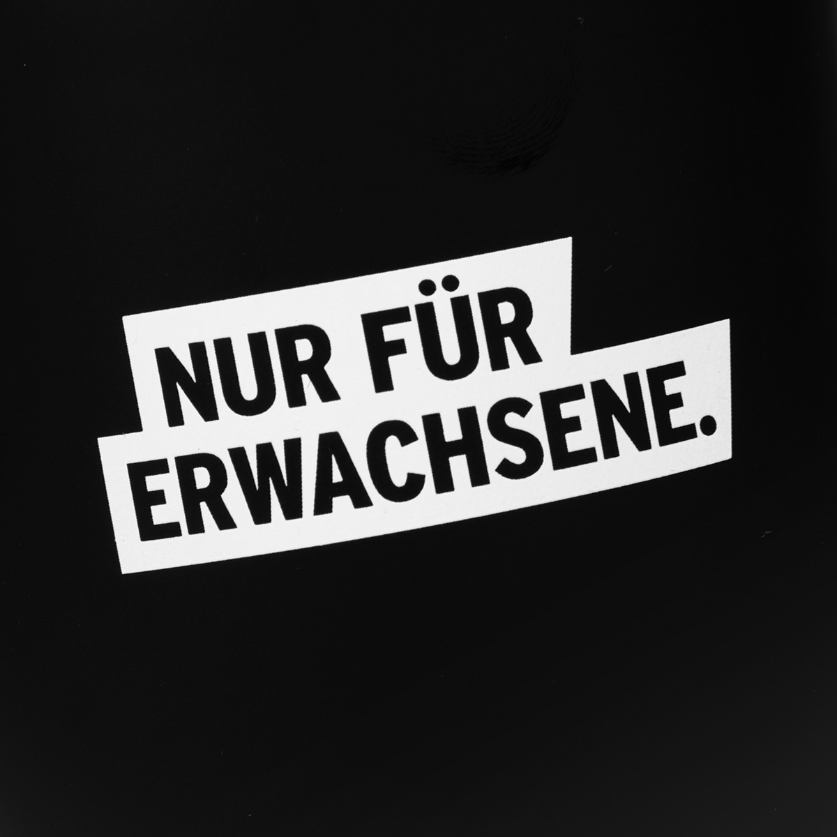 "Nur fÃ¼r Erwachsene" Kaffeebecher schwarz