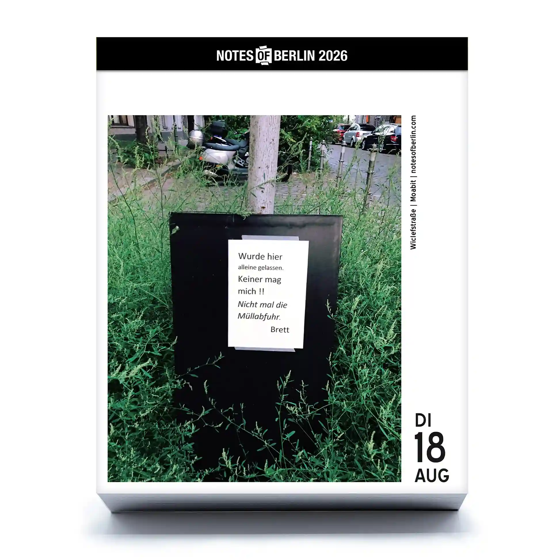 notes of berlin kalender zwei null zwei sechs beispielseite august