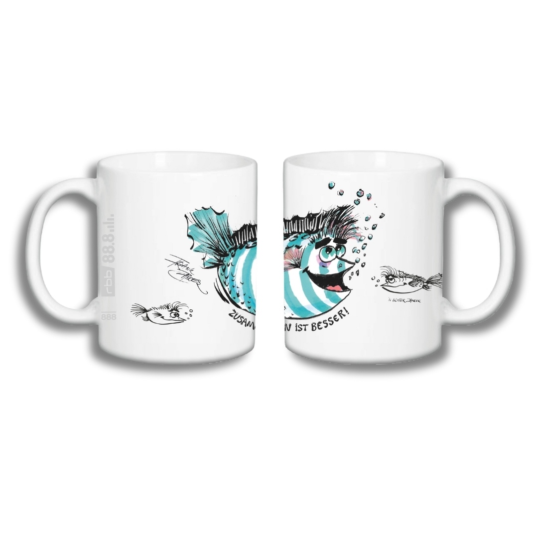 Zusammen ist besser - Tasse - Frank Zander Edition 2025 - rbb 88.8 - Beide Ansichten
