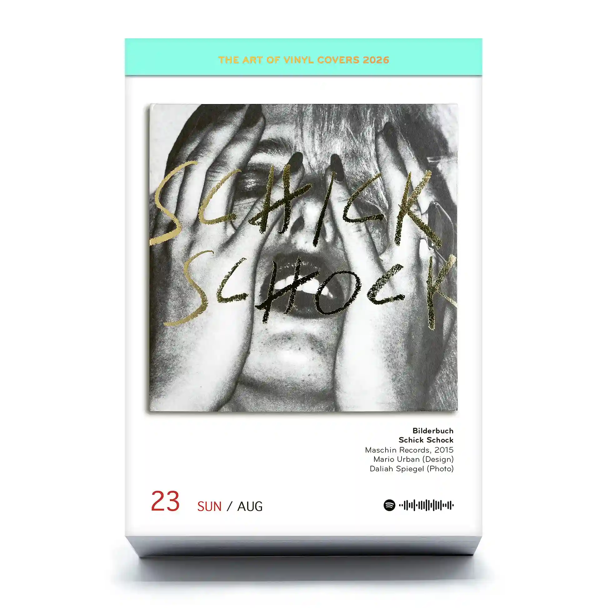 The Art of Vinyl Covers Kalender zwei null zwei sechs Beispielseite August