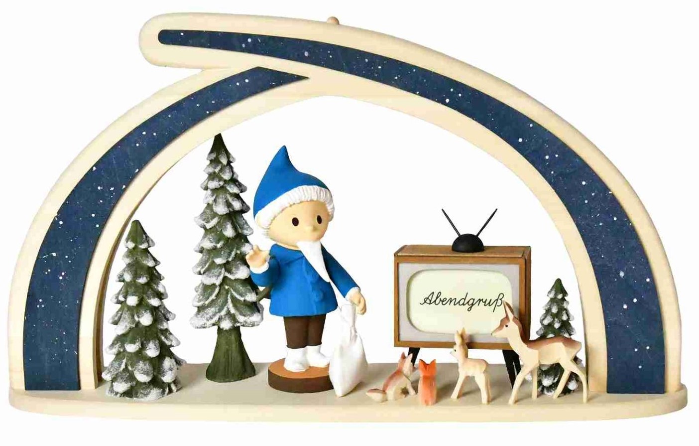 Unser Sandmännchen - Schwibbogen - Sandmann mit Fernseher