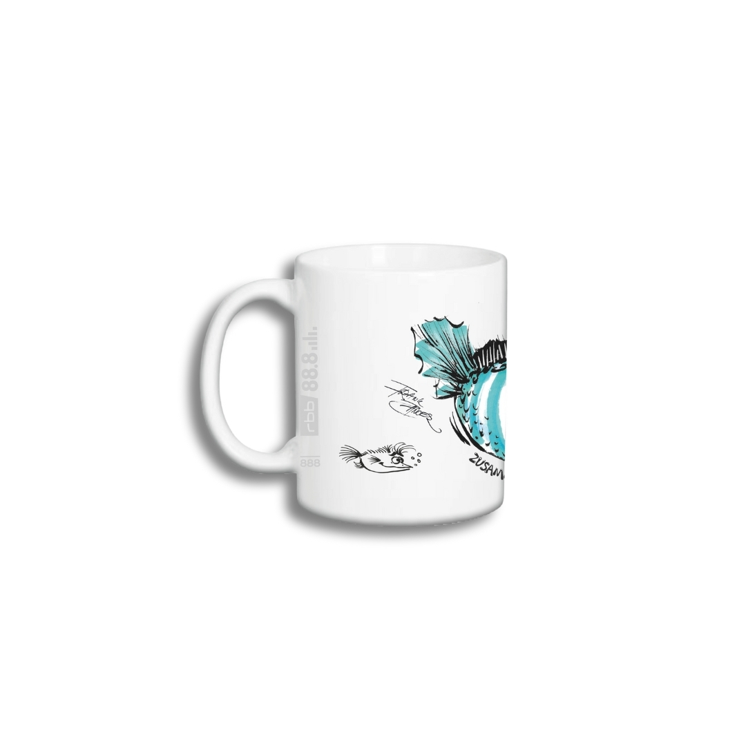 Zusammen ist besser - Tasse - Frank Zander Edition 2025 - rbb 88.8 - Seitenansicht 1
