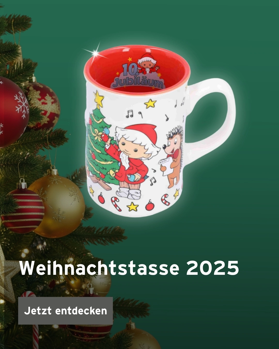 Weihnachtsmarkttasse Leipziger Weihnachtsmarkt Sandmännchen mobil