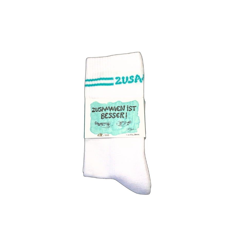 Zusammen ist besser - Socken mit Verpackung - Vorderansicht