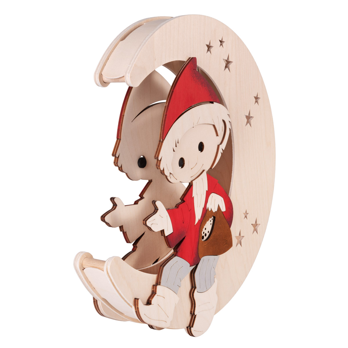 sandmaennchen fensterbild beleuchtet ratags holzkunst handarbeit seitenansichtkh R F Qsz Llsiebenfd J