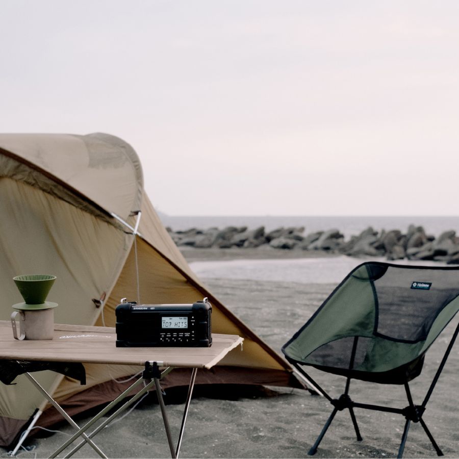 Notfallradio DAB+ Sangean MMR-99 mit Kurbel, Solar & Bluetooth - Farbe: Schwarz