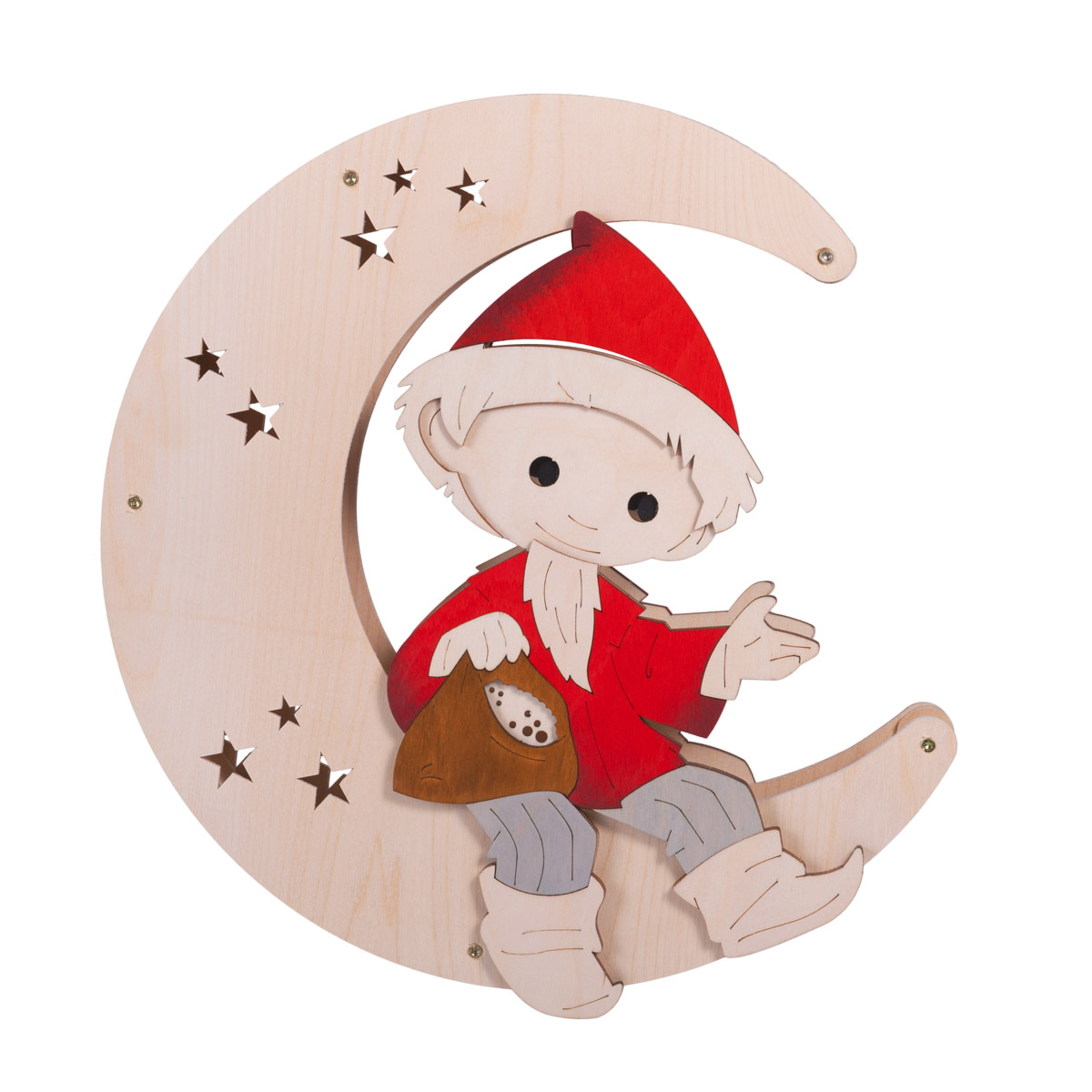 sandmaennchen fensterbild beleuchtet ratags holzkunst handarbeit unbeleuchtet