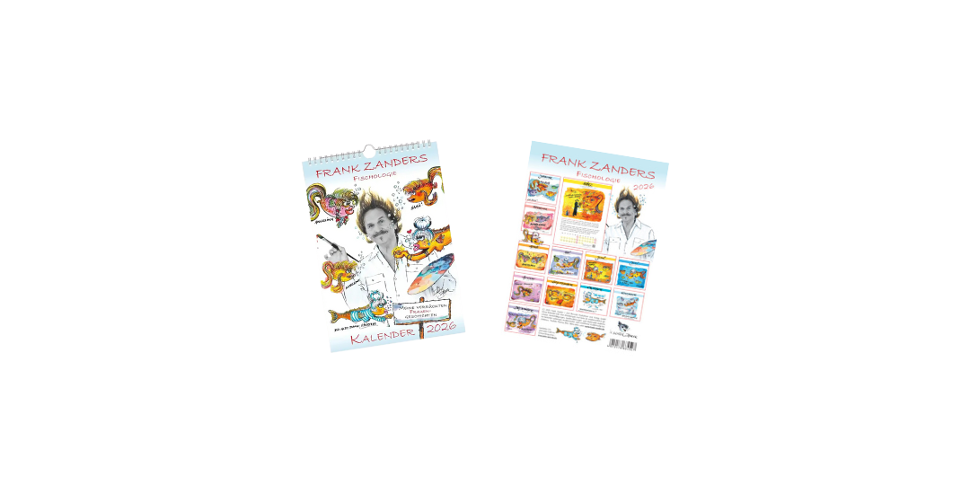 Frank Zander Kalender 2025 Cover und Beispielmonat