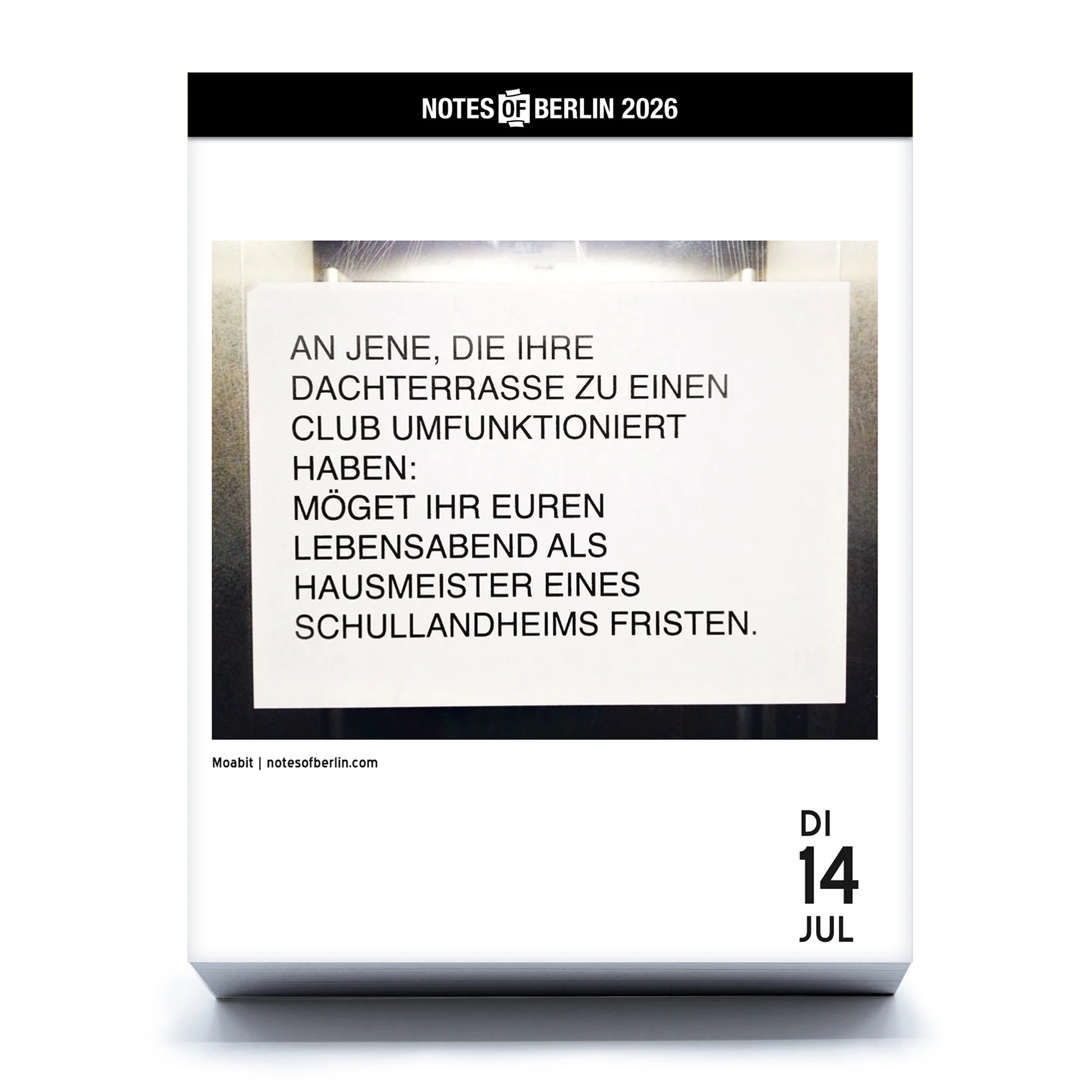 notes of berlin kalender zwei null zwei sechs beispielseite juli