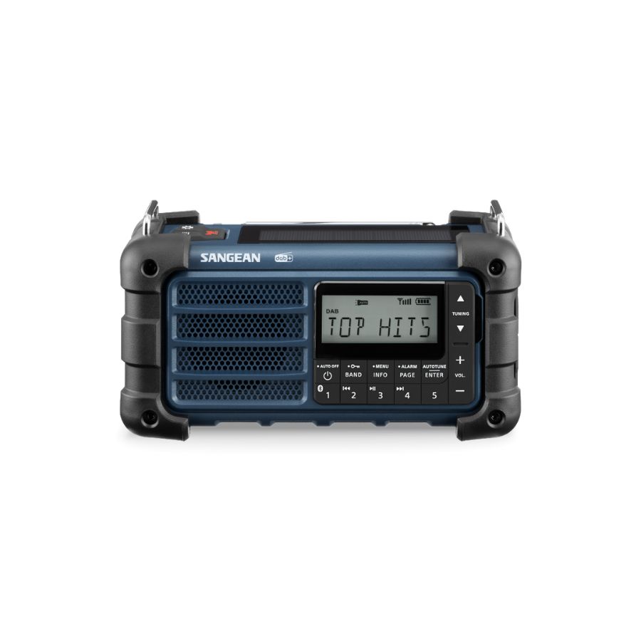 Notfallradio DAB+ Sangean MMR-99 mit Kurbel, Solar & Bluetooth - Farbe: Blau