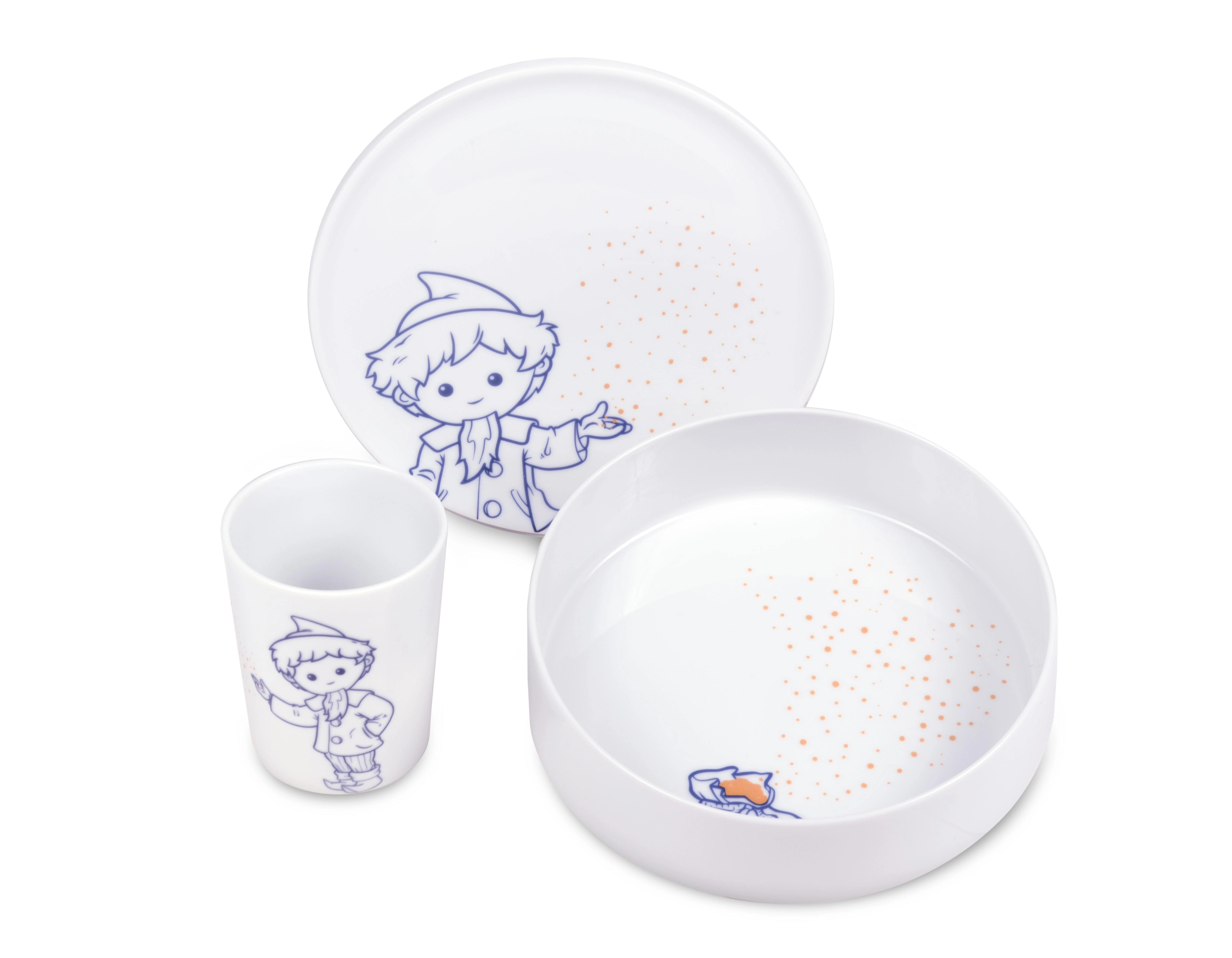 sandmaennchen geschirr set reichenbach porzellan becher schale teller