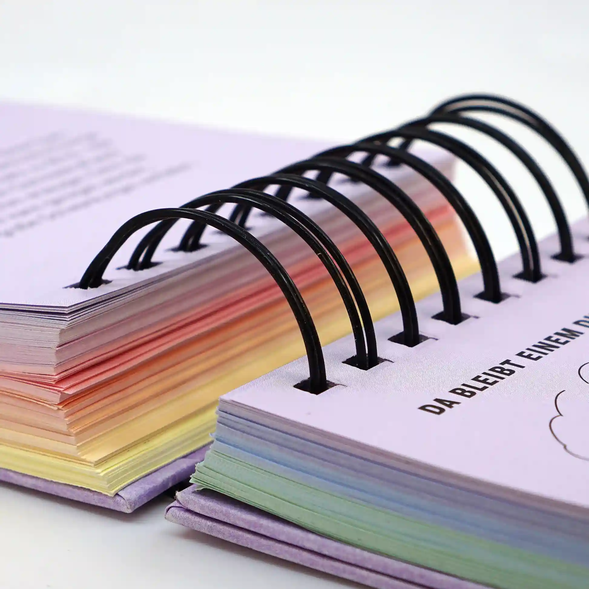 der gute kalender nahaufnahme der ringbindung