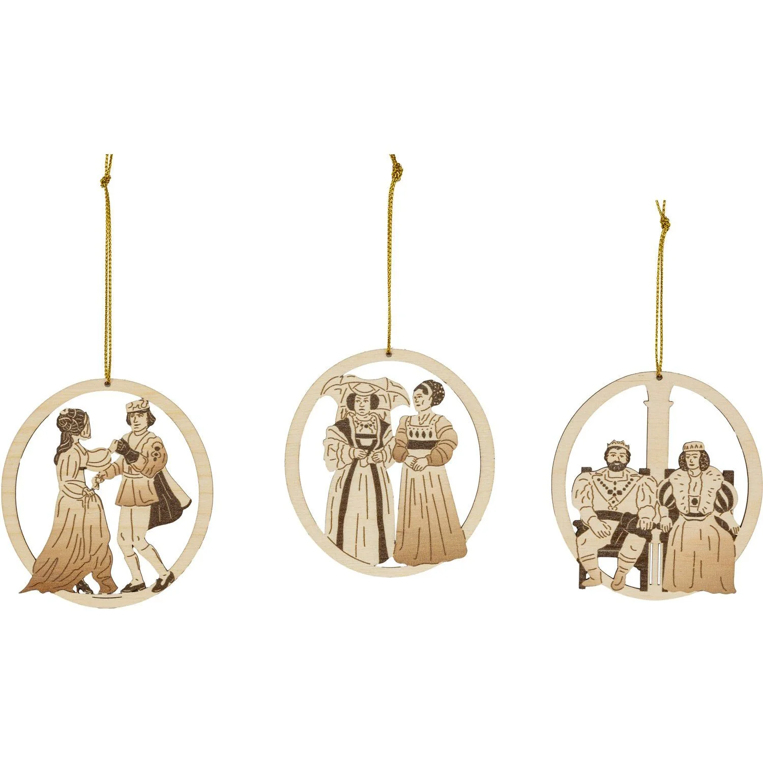 baumbehang drei haselnuesse fuer aschenbroedel limited edition 2024 farbig abgesetzt 3er set