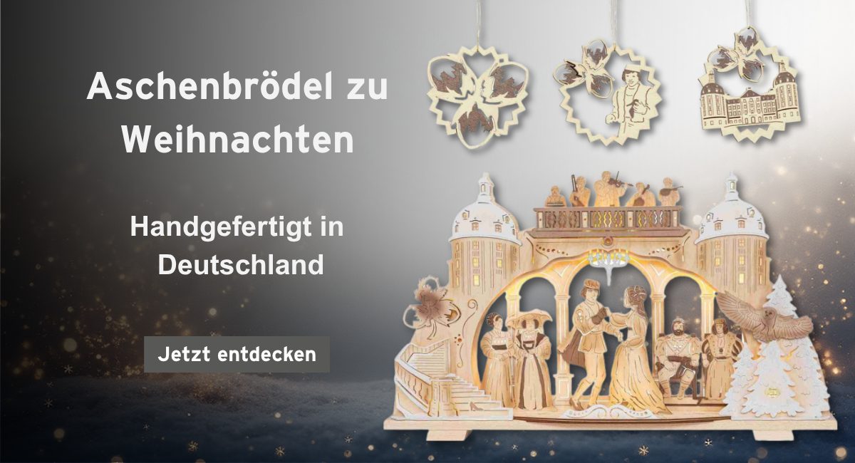 Aschenbrödel Holzkunst Weihnachten im rbb Shop