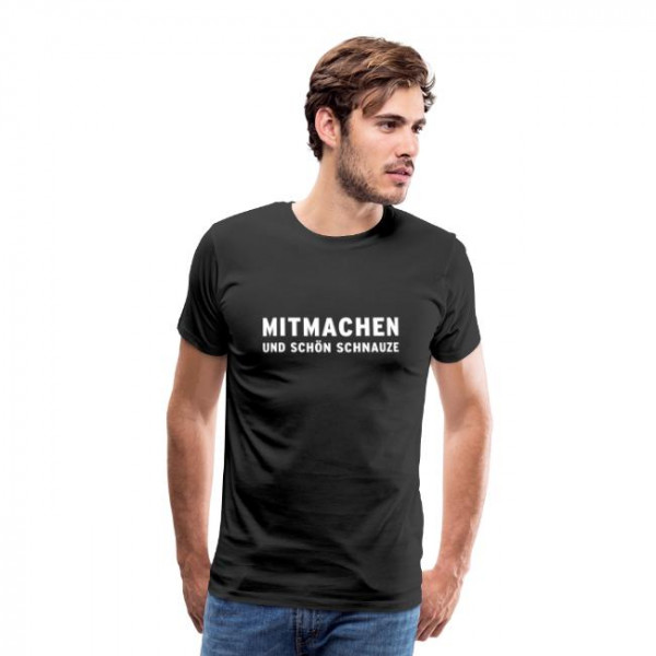 Warten auf´n Bus Männer T-Shirt - Mitmachen und schön Schnauze - Spreadshirt
